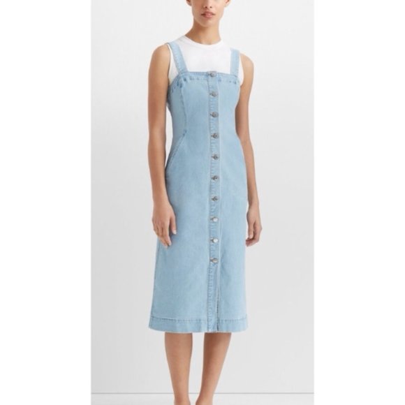 Club Monaco White Denim Dress Sz 00 New with Tag - Picture 2 of 5